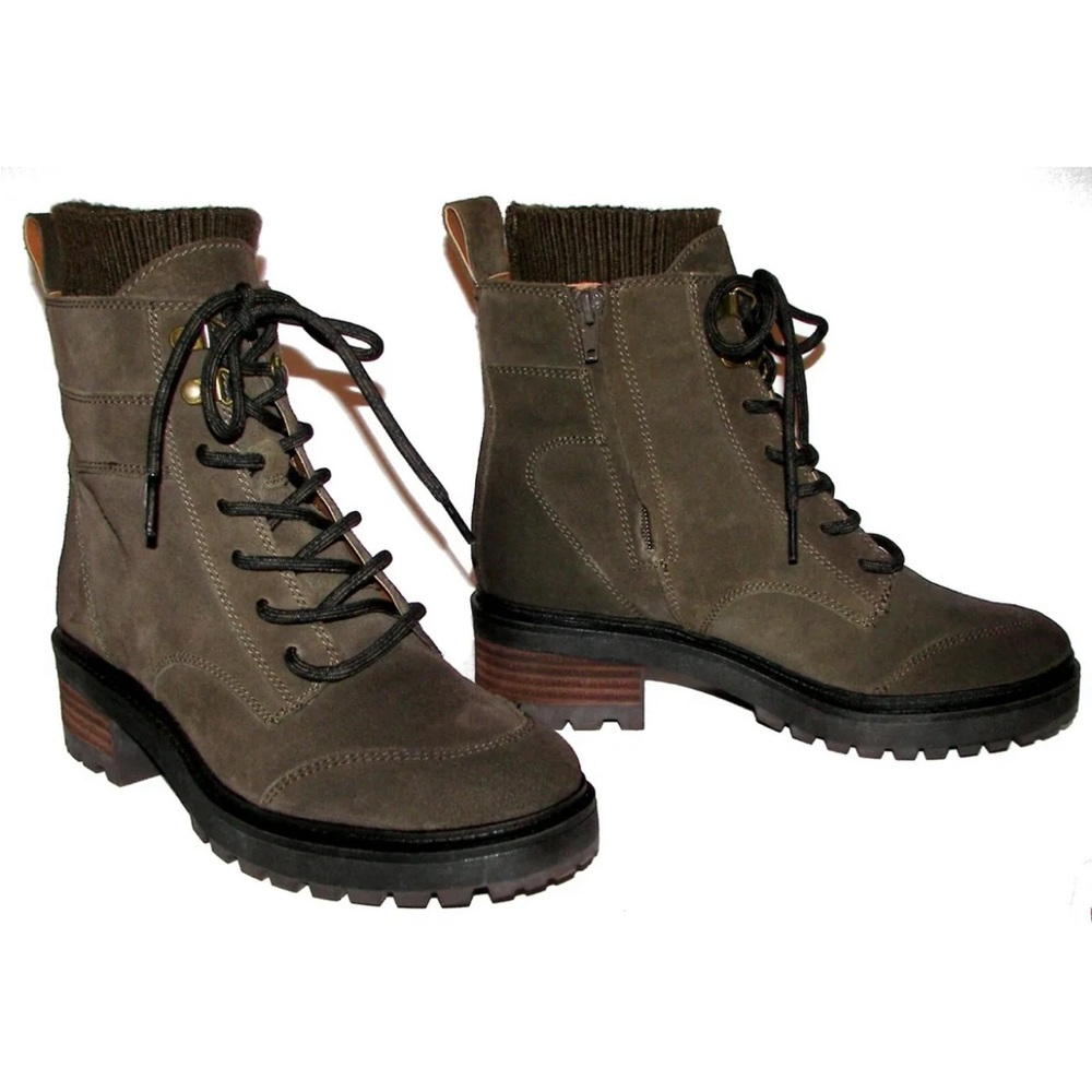 ZODIAC Army Green Suede Boots  Sz 8.5 BRAND NEW!! Just no box.